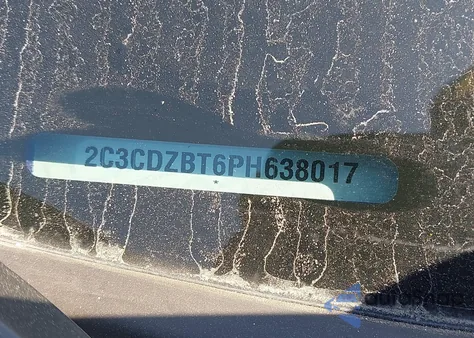 2023 Dodge Challenger R/T из США, поврежденный, VIN 2C3CDZBT6PH638017